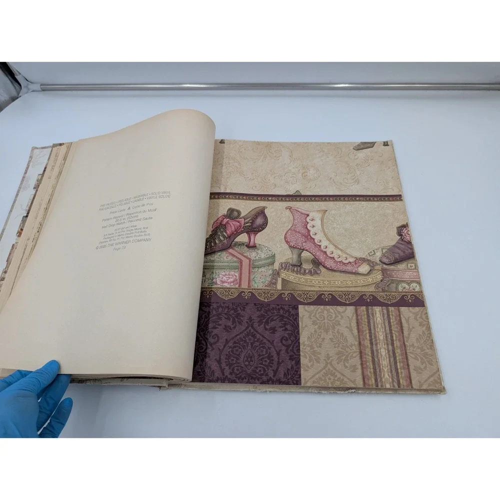 Vintage Victorian Wallpaper Sample Book Warner Reproduction Art Decor Floral 90s